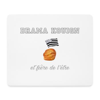 Fière d être une drama kouign Light Grey - Tapis de souris (format paysage) - blanc - Devant