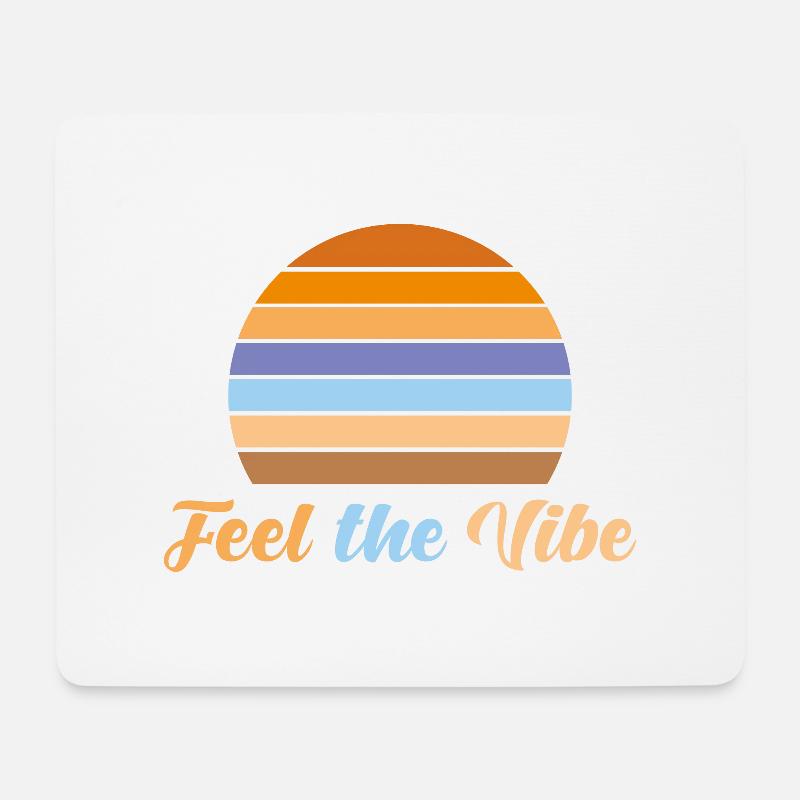 Feel the vibe - Mousepad (Querformat) - Weiß