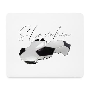 Slowakei Landkarte umrahmt echten Fußball EN - Mousepad (Querformat) - Weiß - Vorne