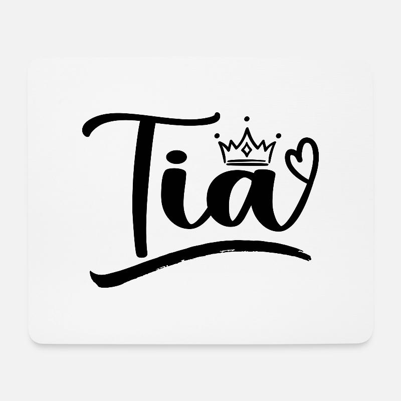 Beste Tia Ever Tante Leopardenmuster Muttertag Tia - Mousepad (Querformat) - Weiß