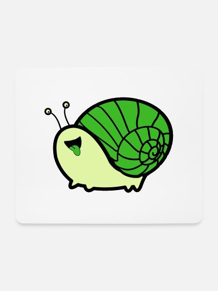 schnecke comic - Mousepad (Querformat) - Weiß
