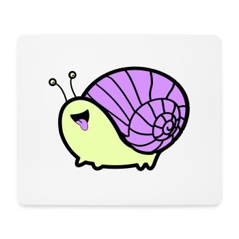 Bande dessinée d’escargot - Tapis de souris (format paysage) - blanc - Devant