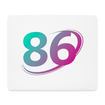 Number 86 multicolor - Mouse Pad (horizontal) - white - Front
