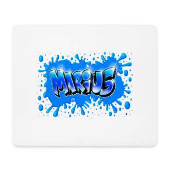 MARIUS GRAFFITI NAME PRINTABLE - Tapis de souris (format paysage) - blanc - Devant
