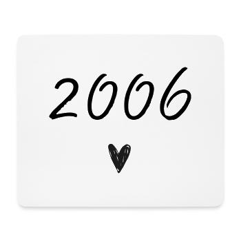 2006 coeur anniversaire - Tapis de souris (format paysage) - blanc - Devant