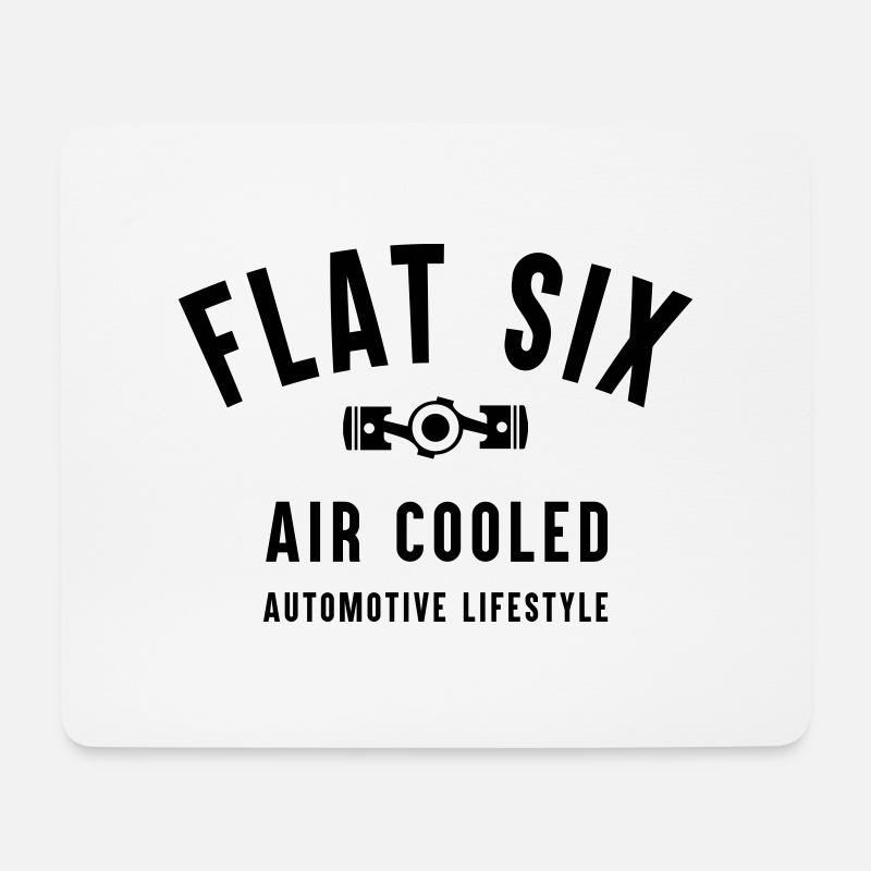 flatsix aircooled - Mousepad (Querformat) - Weiß