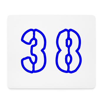 38 Symbole numérique - Tapis de souris (format paysage) - blanc - Devant