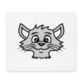 Pretty Cat Looking Happy Cheerful Smiling - Mouse Pad (horizontal) - white - Front