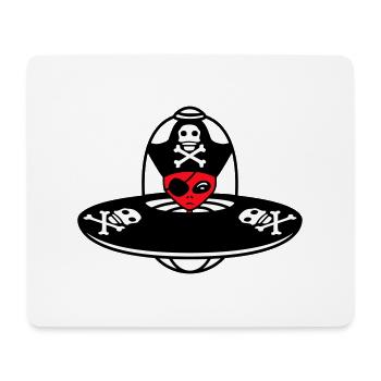 Alien Pirate Ufo Capitaine Cap Drôle Alien - Tapis de souris (format paysage) - blanc - Devant