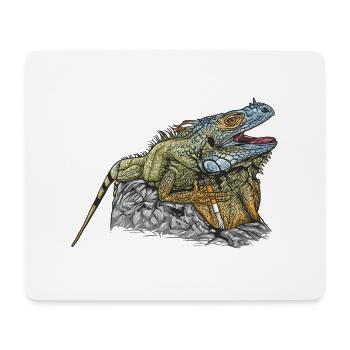 Iguane // Illustration - Tapis de souris (format paysage) - blanc - Devant