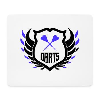 darts crest - Mousepad (Querformat) - Weiß - Vorne