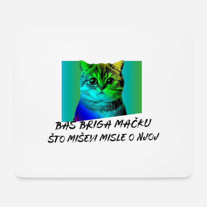 BASSE BRIGA MACKU - Tapis de souris (format paysage) - blanc