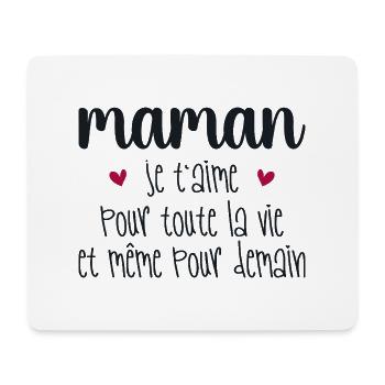 Maman je t'aime, Mère, Bébé, Naissance, Amour - Tapis de souris (format paysage) - blanc - Devant
