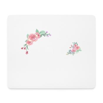 Buchstabe b Blumen - Mousepad (Querformat) - Weiß - Vorne