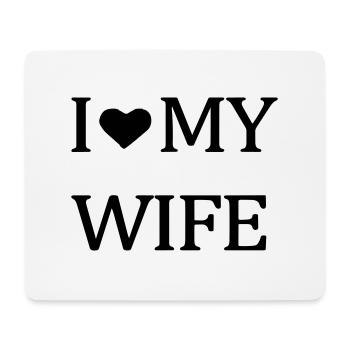 J'aime ma femme. - Tapis de souris (format paysage) - blanc - Devant