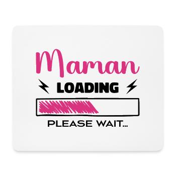 Mama lädt Bitte warten... - Mousepad (Querformat) - Weiß - Vorne