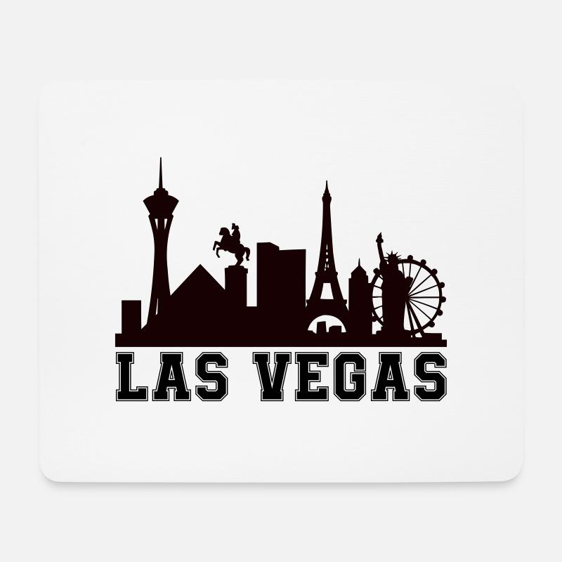 vegas skyline - Mousepad (Querformat) - Weiß