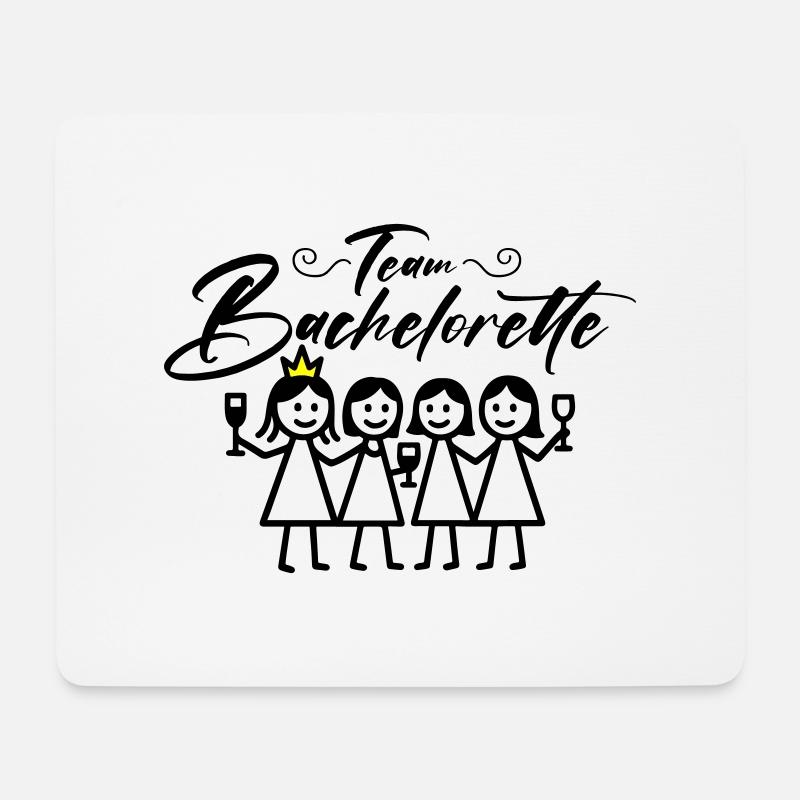 Bachelorette Team Mädels - Mousepad (Querformat) - Weiß
