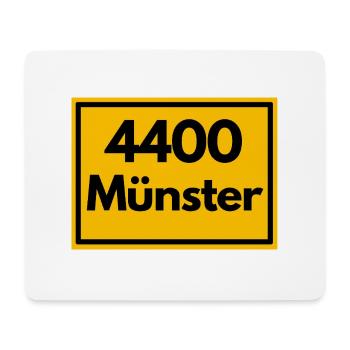 Ortsschild - damals Retro alte PLZ 4400 MÜNSTER - Mousepad (Querformat) - Weiß - Vorne
