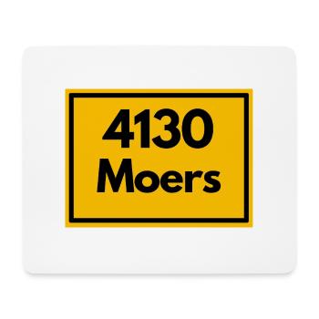 Ortsschild - damals Retro alte PLZ 4130 MOERS - Mousepad (Querformat) - Weiß - Vorne