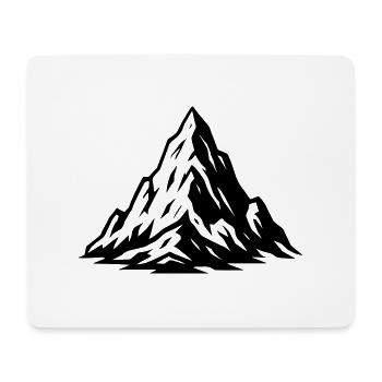 Berg Symbol Gebirge - Mousepad (Querformat) - Weiß - Vorne