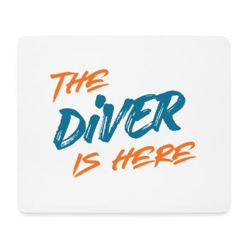 The Diver is Here, Drôle - Tapis de souris (format paysage) - blanc - Devant