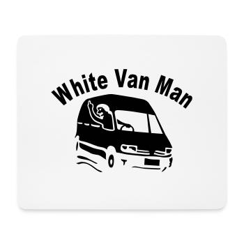 White Van Man For Dark Shirts - Mouse Pad (horizontal) - white - Front