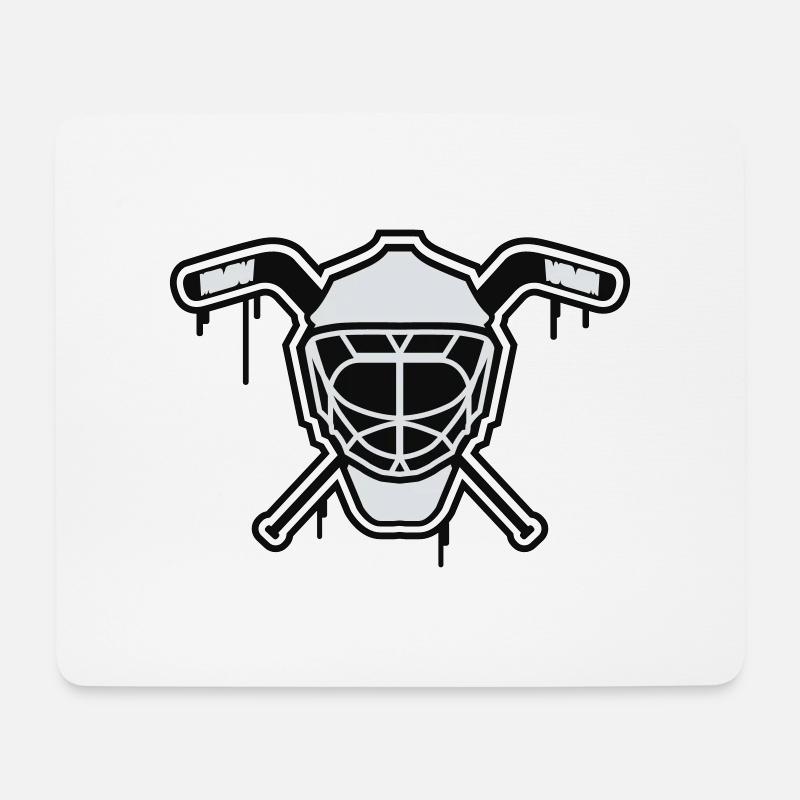 Hockey Mask 2 neutre à deux tons - Tapis de souris (format paysage) - blanc