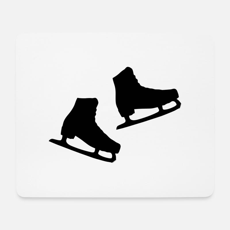 paar_schlittschuhe - Mousepad (Querformat) - Weiß