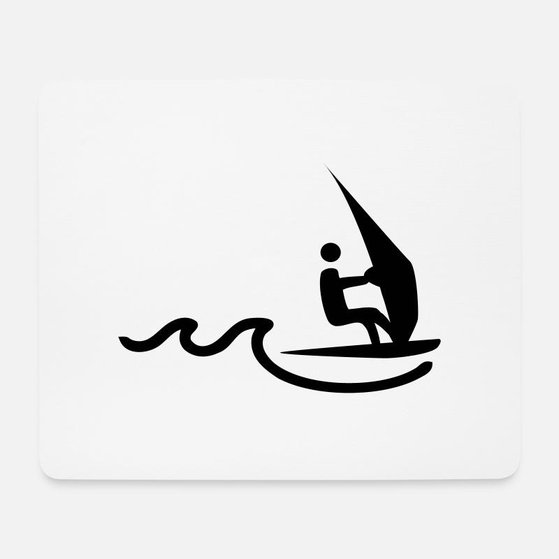 windsurfer - Mousepad (Querformat) - Weiß