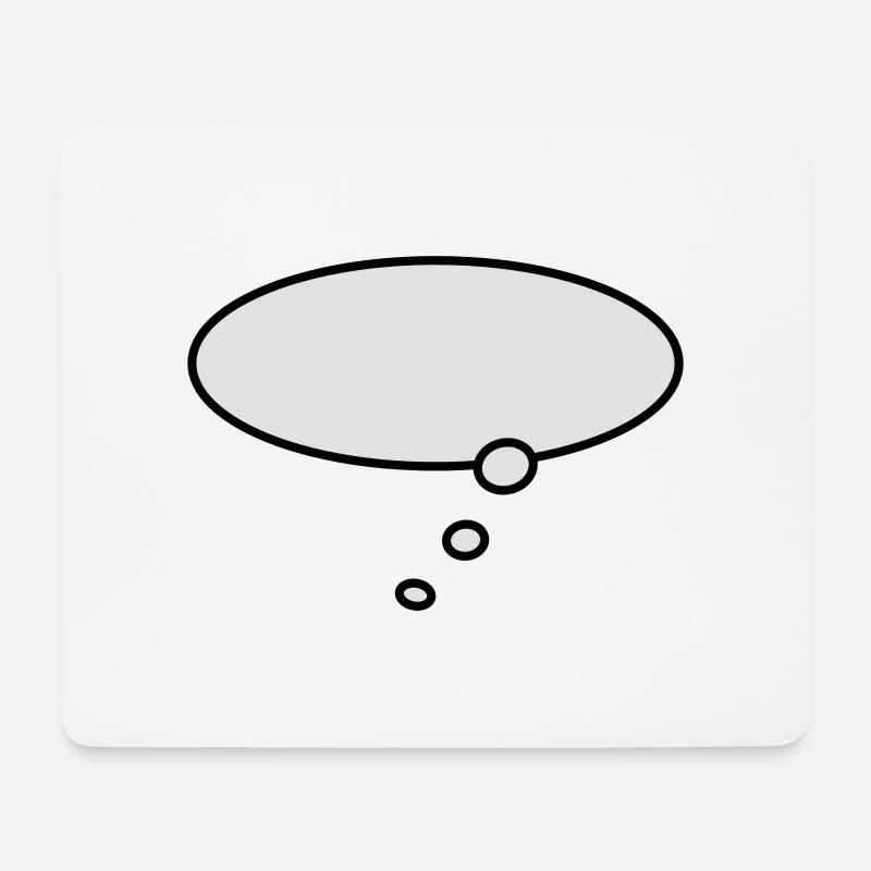 gedankenblase / - Mouse Pad (horizontal) - white