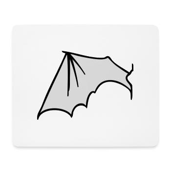 batwing_left - Mouse Pad (horizontal) - white - Front