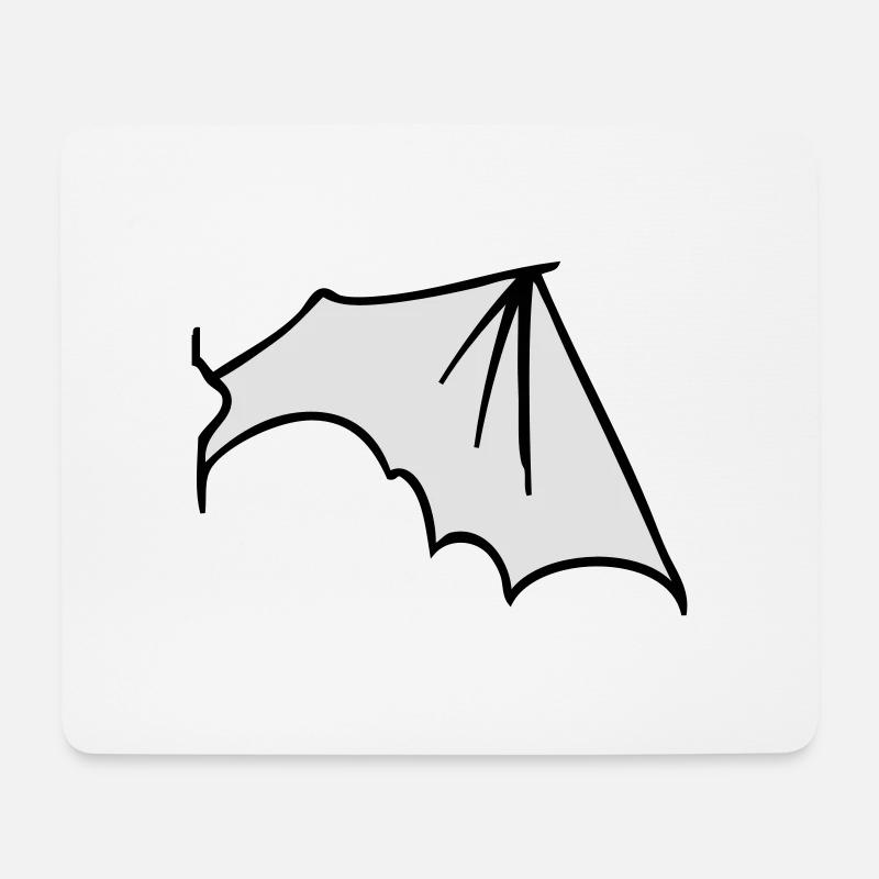 batwing_right - Mouse Pad (horizontal) - white