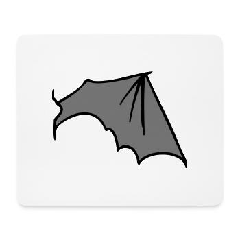batwing_right_grey - Mouse Pad (horizontal) - white - Front