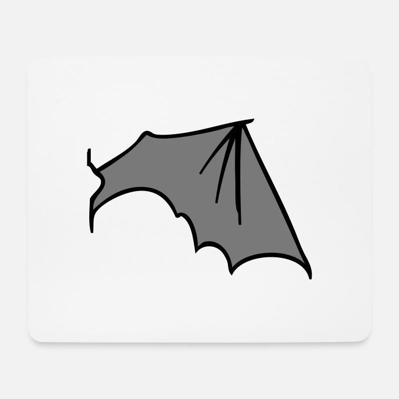 batwing_right_grey - Mouse Pad (horizontal) - white