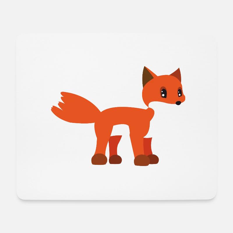Fuchs - Mousepad (Querformat) - Weiß