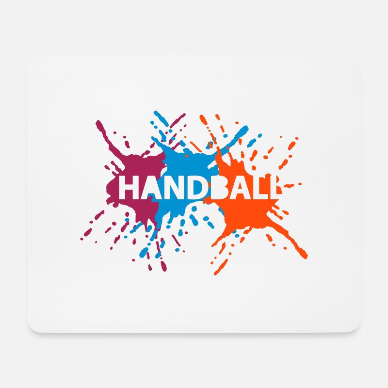 3 Splash Handball - Tapis de souris (format paysage) - blanc