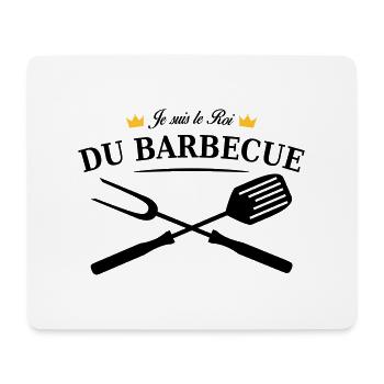 roi du barbecue - Tapis de souris (format paysage) - blanc - Devant