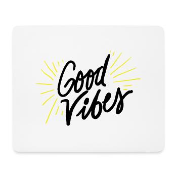 good vibes - Tapis de souris (format paysage) - blanc - Devant