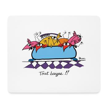 Tout baigne !! - Tapis de souris (format paysage) - blanc - Devant