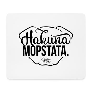 Hakuna Mopstata - Mousepad (Querformat) - Weiß - Vorne