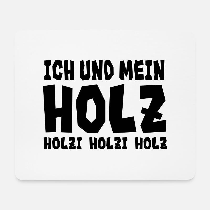 Ich und mein - Holz - Mousepad (Querformat) - Weiß