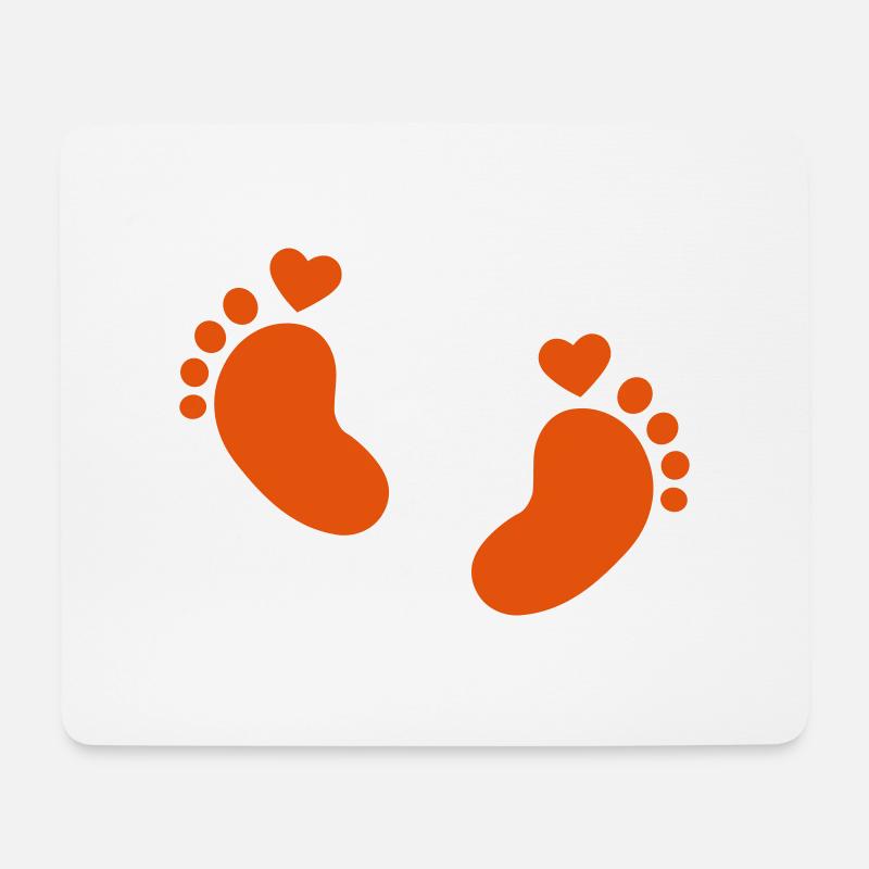 Baby Füße - Mousepad (Querformat) - Weiß