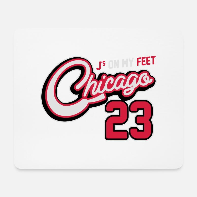 J's on my Feet - Chicago 23 - Mousepad (Querformat) - Weiß