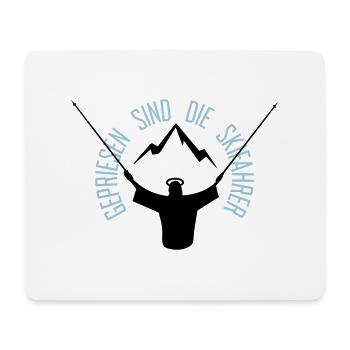 GEPRISEN SIND DIE SKIFAHR - Mousepad (Querformat) - Weiß - Vorne