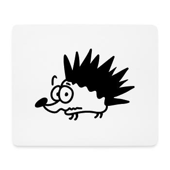anxious Igel - line - Mouse Pad (horizontal) - white - Front