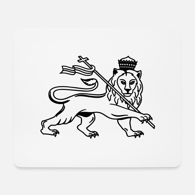 Reggae lion eu - Mouse Pad (horizontal) - white