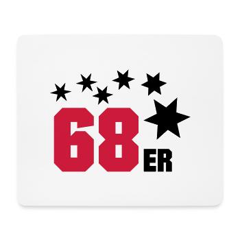 68er - Mousepad (Querformat) - Weiß - Vorne