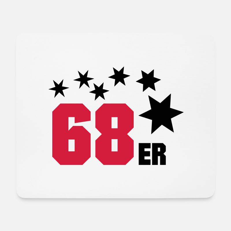 68er - Mousepad (Querformat) - Weiß