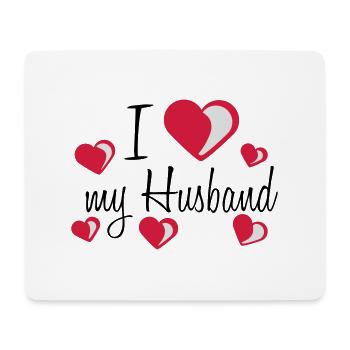 i love my worlds greatest bester ehemann husband t - Mousepad (Querformat) - Weiß - Vorne